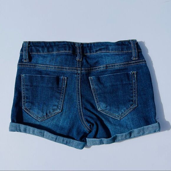 🔥4/$25 CANYON RIVER BLUES GIRLS DARK BLUE WASH DENIM JEAN SHORTS, SIZE 8 - Picture 2 of 6